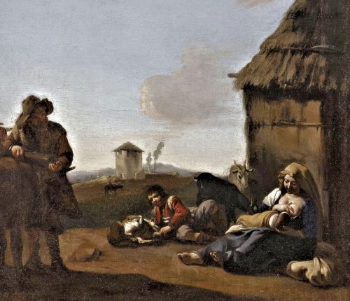 Jan Miel 1599-1663 Hirtenidyll - Expertise Dr. Fred Meijer Amsterdam