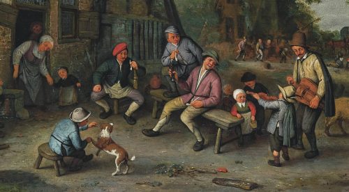 Cornelis Dusart (Haarlem 1660-1704) Ein Dorffest signiert