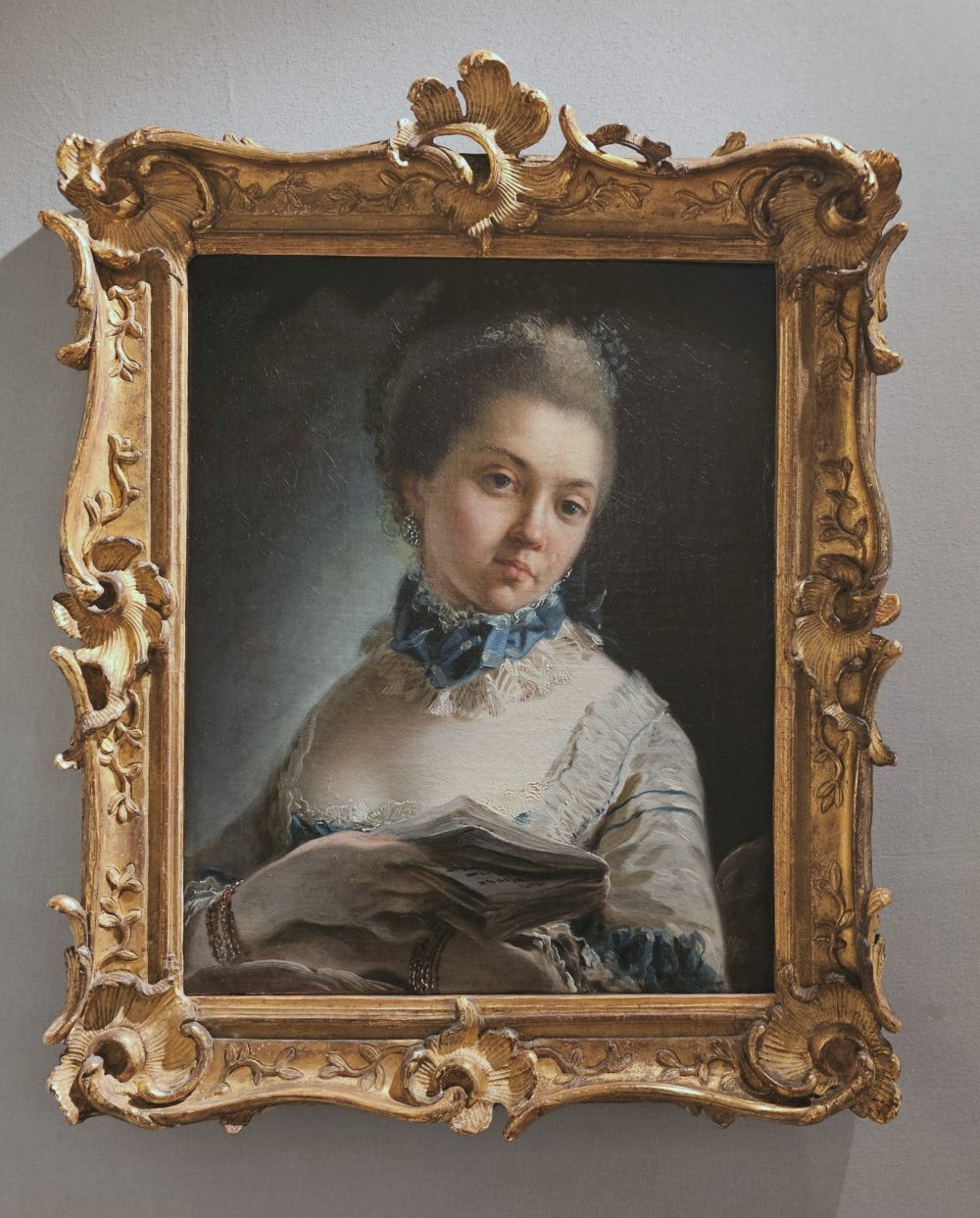 Französischer Meister 18.Jh. Portrait der Maréchale de Levís  Sammlung Baron de Schwitter
