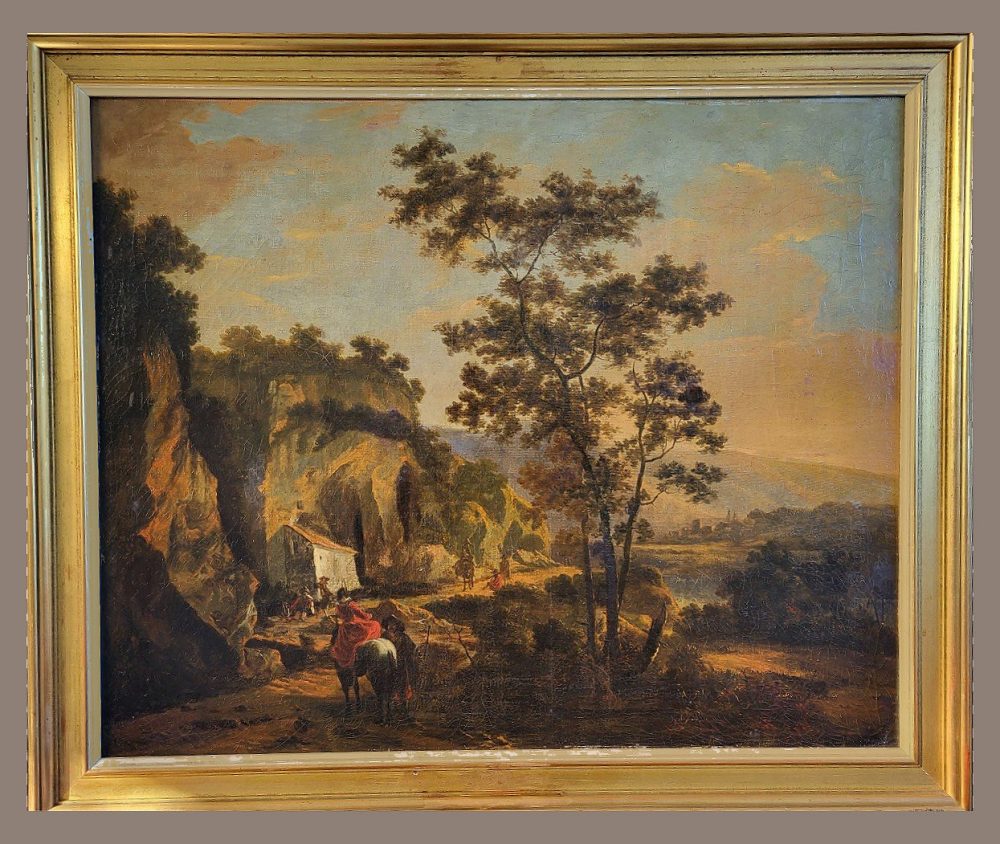 Willem de Heusch 1625-1692 attr.  Landschaft mit Figurenstaffage