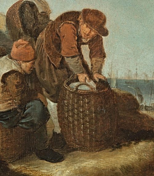 Klaes Molenaer Haarlem 1630-1676 Die Heimkehr der Fischer - Expertise Dr. Fred Meijer, Amsterdam