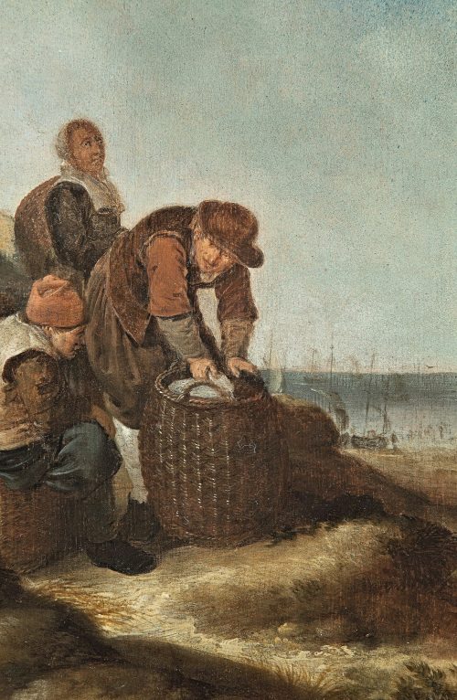 Klaes Molenaer Haarlem 1630-1676 Die Heimkehr der Fischer - Expertise Dr. Fred Meijer, Amsterdam