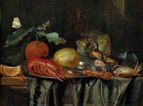 Alternative view of Harmen Loeding 1637-1673 Stilleben mit Hummer  - Expertise Dr. Fred Meijer Amsterdam