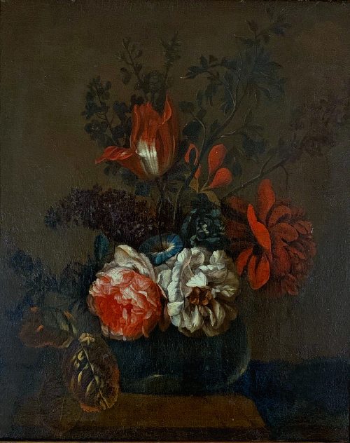 Alternative view of Willem Grasdorp 1678-1723 Stilleben mit Blumen in einer Glasvase - Expertise Dr. Fred Meijer Amsterdam
