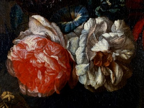 Willem Grasdorp 1678-1723 Stilleben mit Blumen in einer Glasvase - Expertise Dr. Fred Meijer Amsterdam