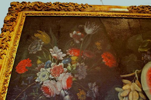 Giovanni Battista Ruoppolo 1629-1693 attr. Großes Stilleben mit Wassermelone - Expertise Dr. Fred Meijer Amsterdam