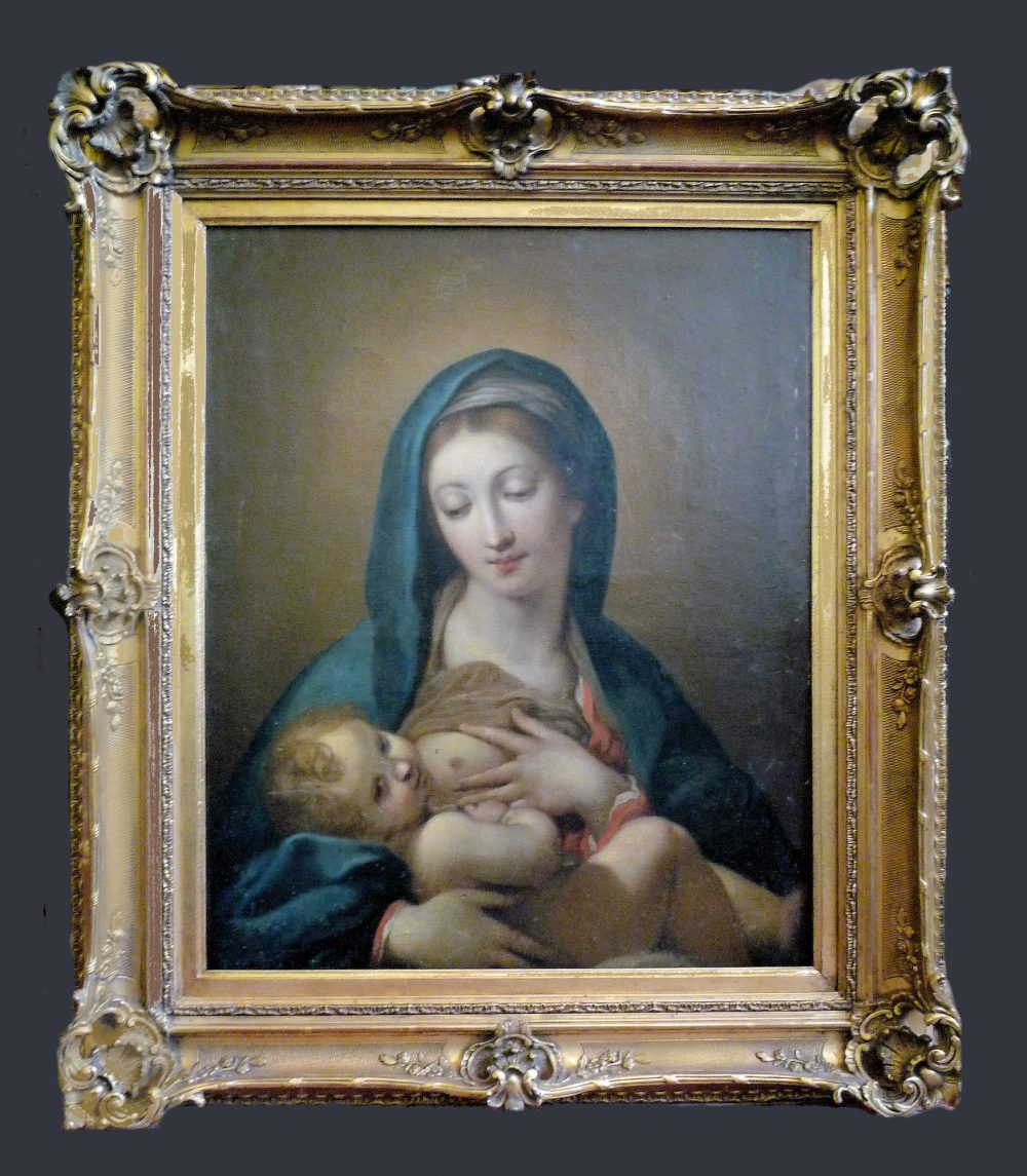 Sebastiano Conca auch bekannt als "Il Cavaliere" (1680 Gaeta - 1764 Neapel) Madonna del latte signiert und datiert