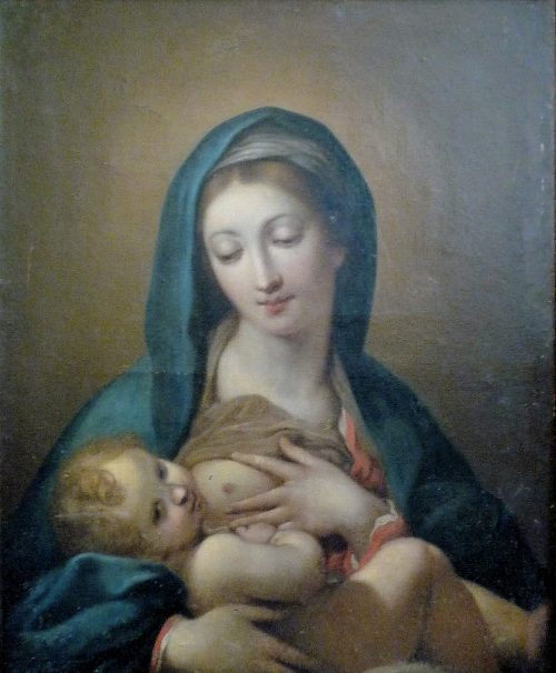 Alternative view of Sebastiano Conca auch bekannt als "Il Cavaliere" (1680 Gaeta - 1764 Neapel) Madonna del latte signiert und datiert