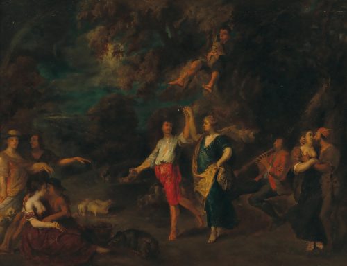 Alternative view of Jan Thomas van Yperen (Ieper 1617–1678 Wien) Tanzende und feiernde vornehme Gesellschaft in einer Waldlandschaft