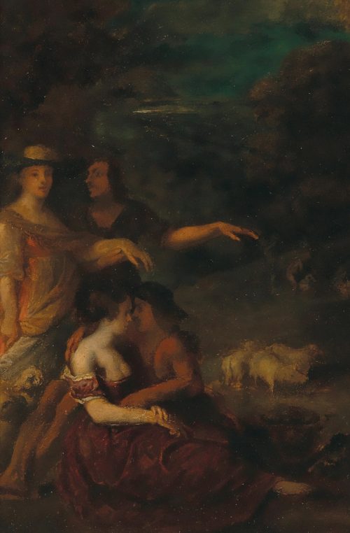 Jan Thomas van Yperen (Ieper 1617–1678 Wien) Tanzende und feiernde vornehme Gesellschaft in einer Waldlandschaft