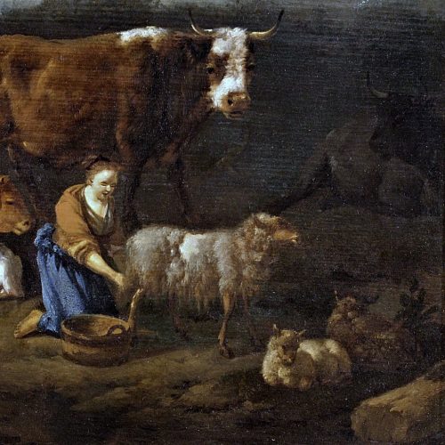 Dirck van Bergen 1645-1690 Pastorale - Expertise Fred Meijer - Provenienz: Collection Katz