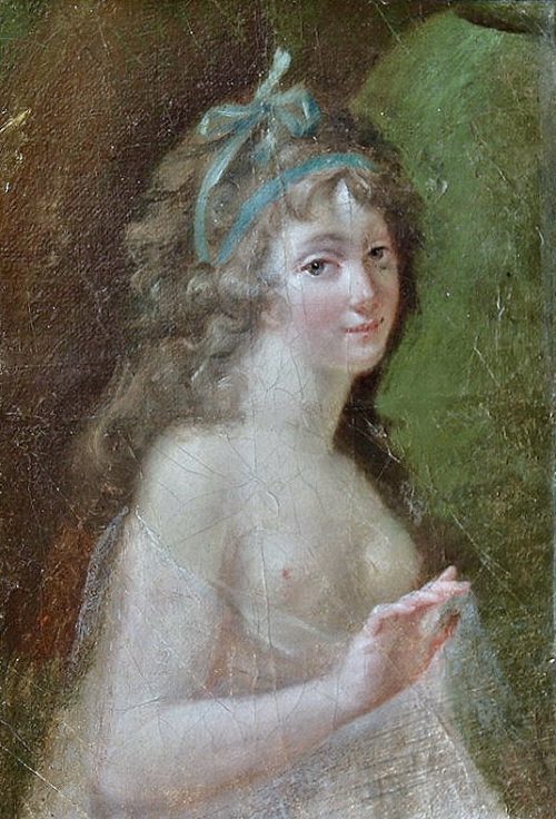 Alternative view of Jean-Frédéric Schall 1752-1825 « Jeune Femme aux seins dénudée »