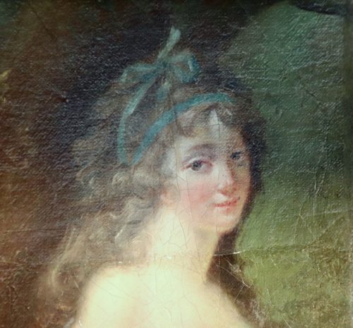 Jean-Frédéric Schall 1752-1825 « Jeune Femme aux seins dénudée »