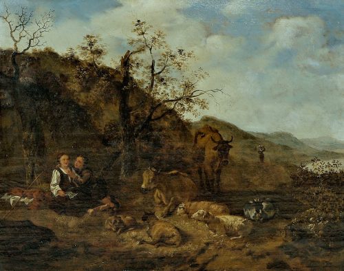 Alternative view of Hendrick Mommers 1623-1693 Pastorale