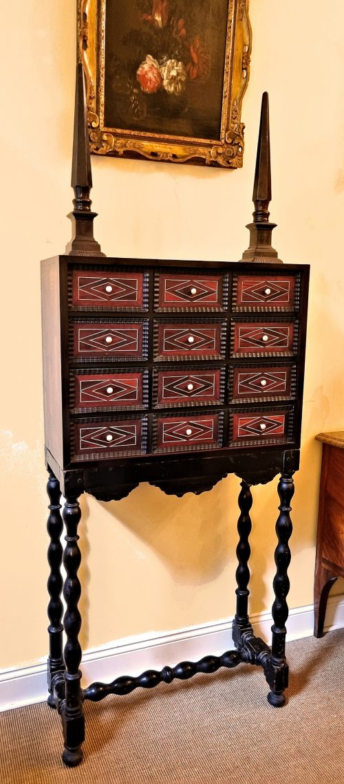 Alternative view of Kabinett Barock Kabinettschrank mit Elfenbein-Einlagen Louis XIV um 1700