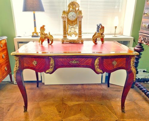 Schreibtisch Rokoko Bureau Plat Frankreich Louis XV Pierre Roussel attr.