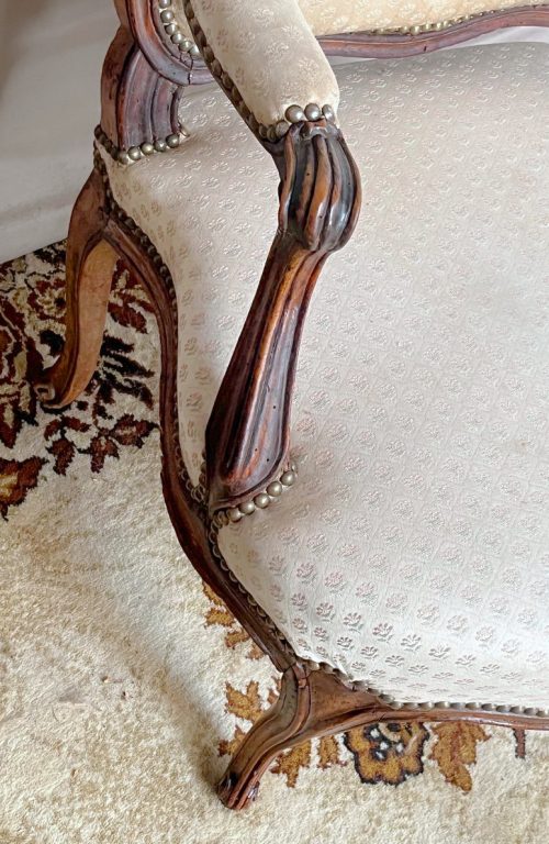 Sessel Rokoko Paar Fauteuils Frankreich Louis XV um 1760 gestempelt M.GOURDIN