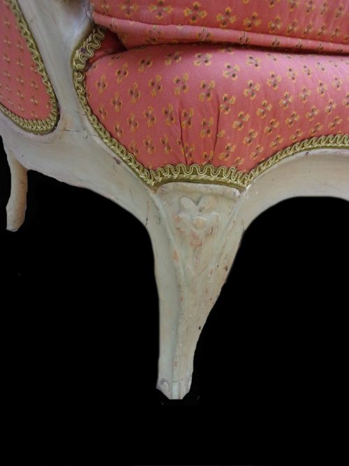 Sessel Rokoko Paar Bergeren Frankreich Louis XV um 1760 gestempelt P.REMY