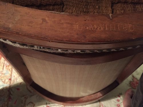 Sessel Rokoko Fauteuil Frankreich Louis XV um 1765 gestempelt G.MATHIEU