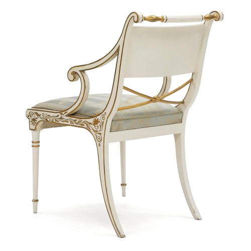 Alternative view of Stühle Empire Satz von sechs Dänemark um 1825 Gustav Friederich Hetsch (1788-1864) Brandstempel Bekröntes "SE"