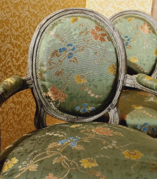 Alternative view of Sessel Klassizismus Fauteuils Frankreich Louis XVI um 1780 gestempelt P.F. SEFERT