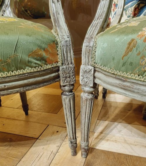 Sessel Klassizismus Fauteuils Frankreich Louis XVI um 1780 gestempelt P.F. SEFERT