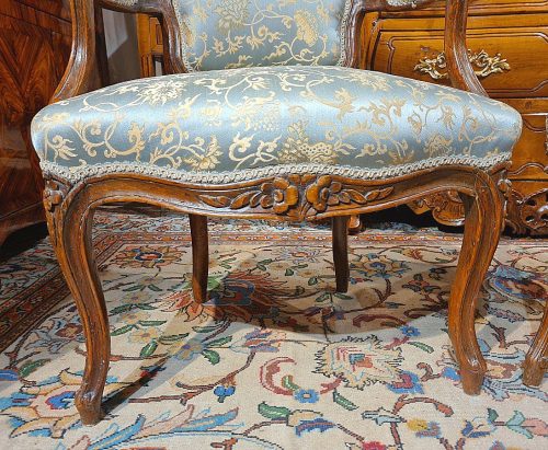 Alternative view of Sessel Rokoko Paar Fauteuils Frankreich Louis XV um1765 gestempelt J.DELAUNAY