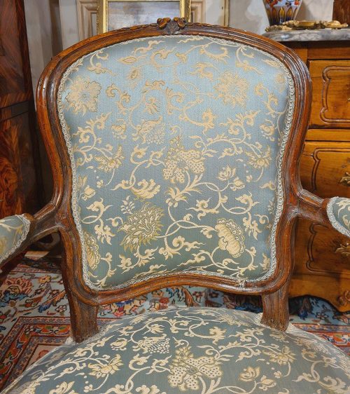 Sessel Rokoko Paar Fauteuils Frankreich Louis XV um1765 gestempelt J.DELAUNAY