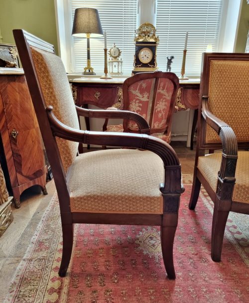 Sessel Paar Fauteuils Frankreich Empire 1813-1825 gestempelt + IACOB Francois-Honoré Georges Jacob - Provenienz: Collection "Raimbault"