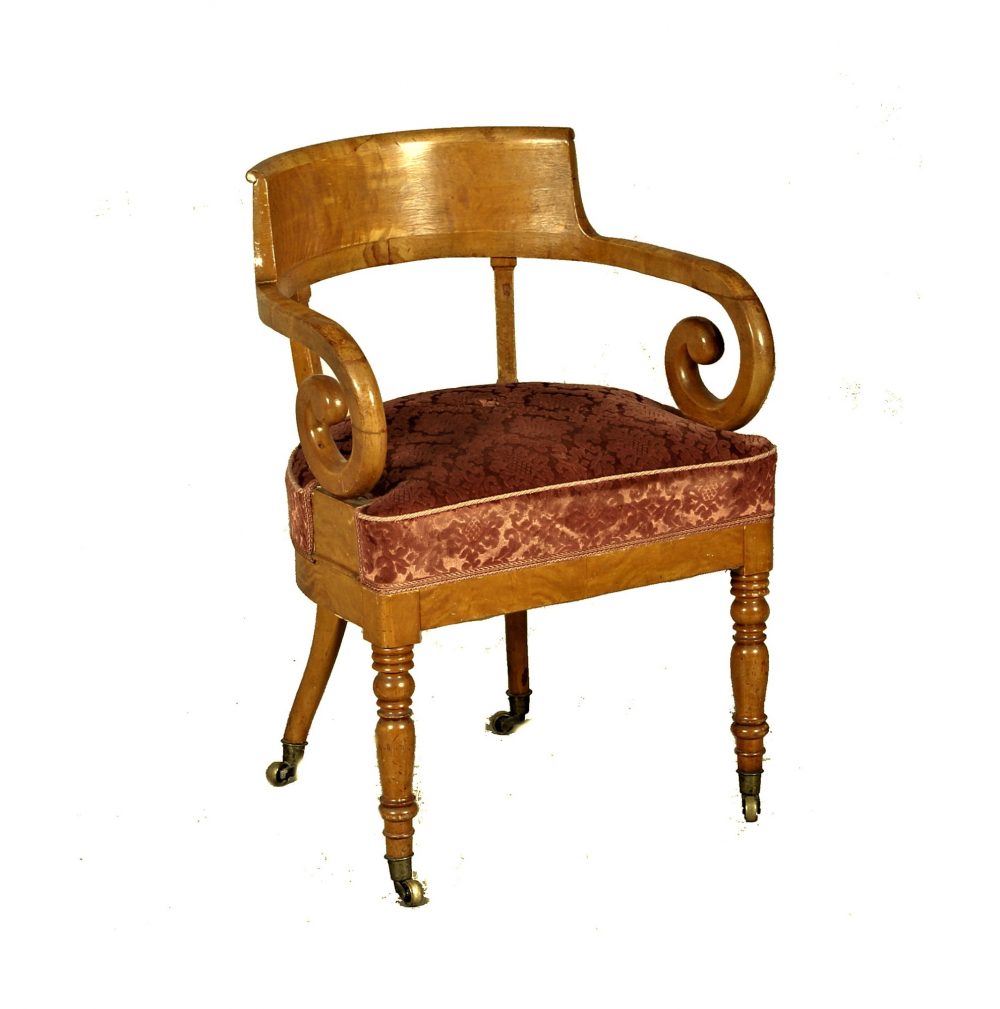 Schreibtischsessel Biedermeier Birke Empire um 1835