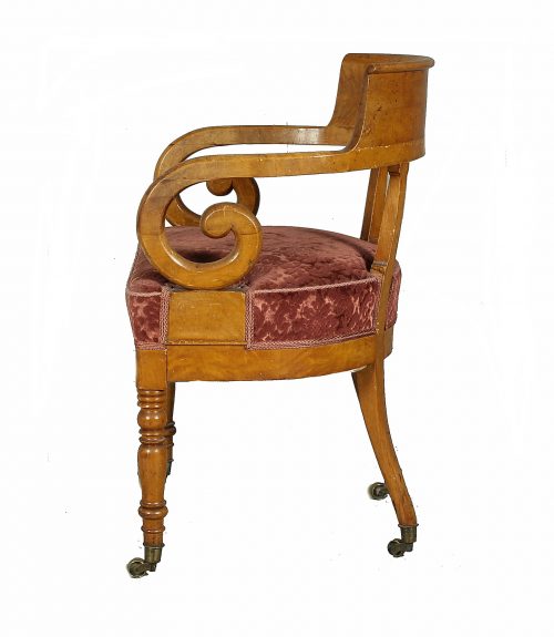 Alternative view of Schreibtischsessel Biedermeier Birke Empire um 1835