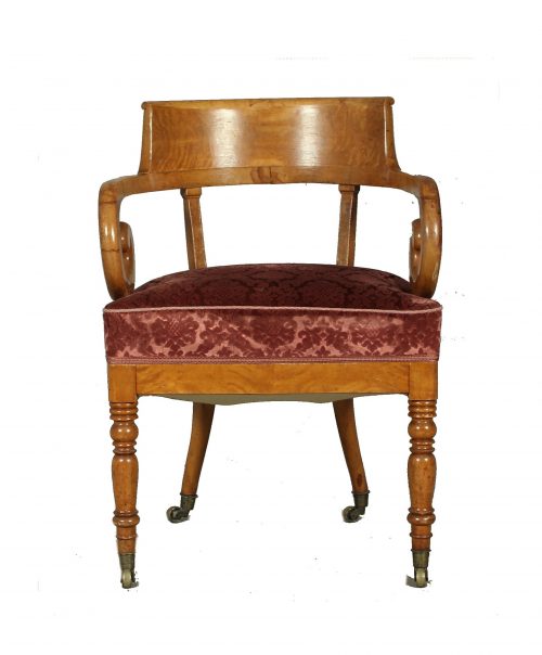 Schreibtischsessel Biedermeier Birke Empire um 1835