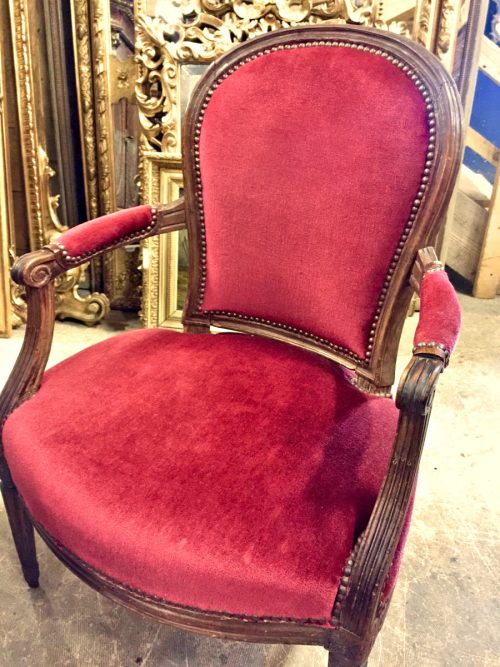 Sessel Klassizismus Fauteuil Frankreich Louis XVI um 1775 gestempelt DELAPORTE
