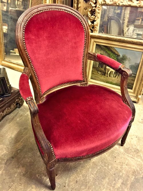 Sessel Klassizismus Fauteuil Frankreich Louis XVI um 1775 gestempelt DELAPORTE