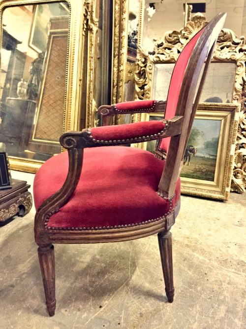 Sessel Klassizismus Fauteuil Frankreich Louis XVI um 1775 gestempelt DELAPORTE