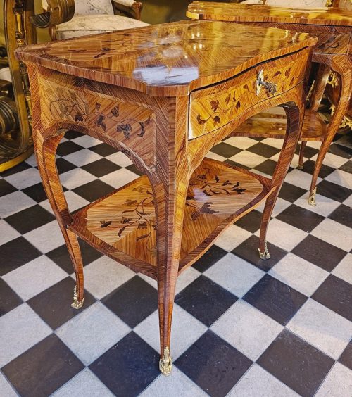 Alternative view of Paar Salontische Beistelltische Rokoko Frankreich Louis XV um 1765 gestempelt JOSEPH Joseph Baumhauer 1715-1772