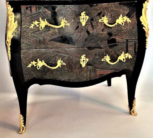 Alternative view of Kommode Rokoko Frankreich Louis XV Koromandellack gestempelt KOFLER