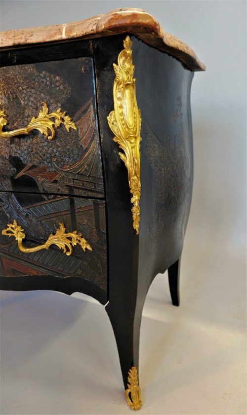 Kommode Rokoko Frankreich Louis XV Koromandellack gestempelt KOFLER