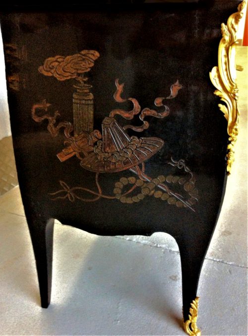 Kommode Rokoko Frankreich Louis XV Koromandellack gestempelt KOFLER