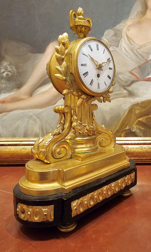 Pendule Tischuhr Frankreich Louis XVI um 1780 das Uhrwerk signiert G.DESCOMBES