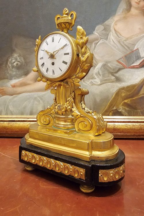 Pendule Tischuhr Frankreich Louis XVI um 1780 das Uhrwerk signiert G.DESCOMBES