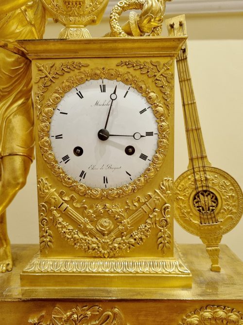 Kaminuhr Empire Pendule das Gehäuse Louis-Stanislas Lenoir-Ravrio Paris um 1820 Uhrwerk bezeichnet Charles Joseph Marie Michelez