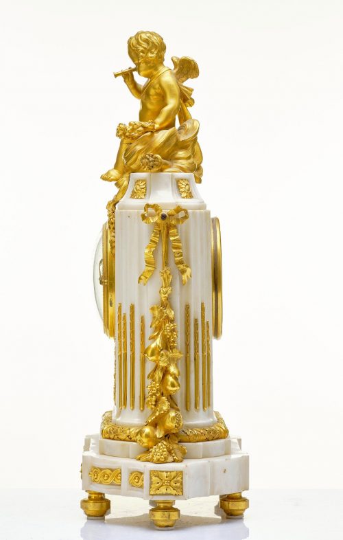 Pendule Kaminuhr « l'Amour vainqeur du Temps » Frankreich Louis XVI Klassizismus um 1780 bezeichnet : Leblond A PARIS