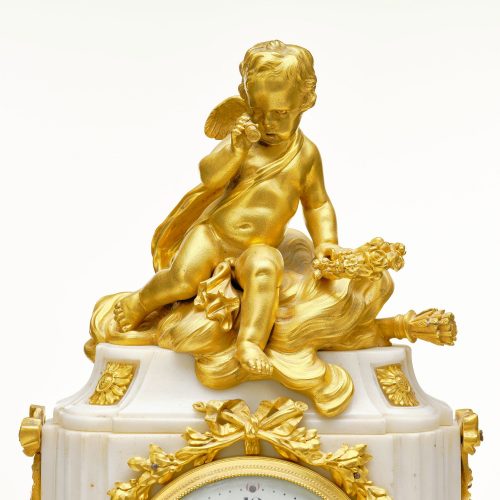 Pendule Kaminuhr « l'Amour vainqeur du Temps » Frankreich Louis XVI Klassizismus um 1780 bezeichnet : Leblond A PARIS