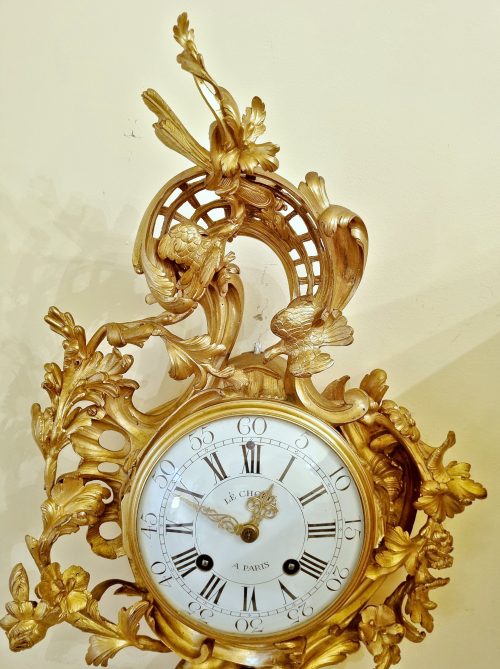 Carteluhr Frankreich Louis XV Rokoko um 1760 signiert LÉCHOPIÉ A PARIS