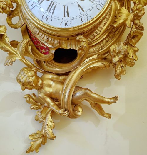 Carteluhr Frankreich Louis XV Rokoko um 1760 signiert LÉCHOPIÉ A PARIS