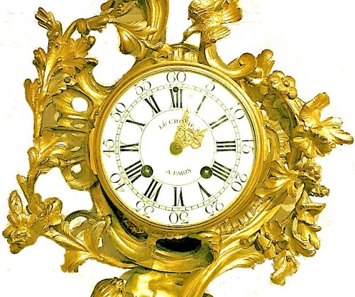 Carteluhr Frankreich Louis XV Rokoko um 1760 signiert LÉCHOPIÉ A PARIS