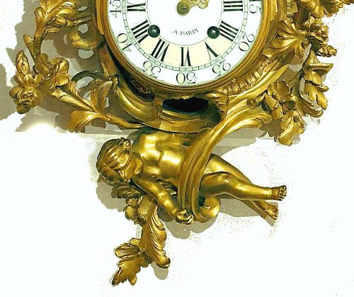 Carteluhr Frankreich Louis XV Rokoko um 1760 signiert LÉCHOPIÉ A PARIS