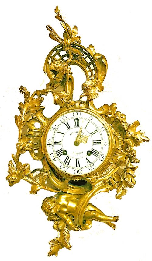 Carteluhr Frankreich Louis XV Rokoko um 1760 signiert LÉCHOPIÉ A PARIS