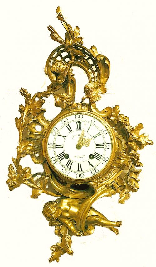 Carteluhr Frankreich Louis XV Rokoko um 1760 signiert LÉCHOPIÉ A PARIS